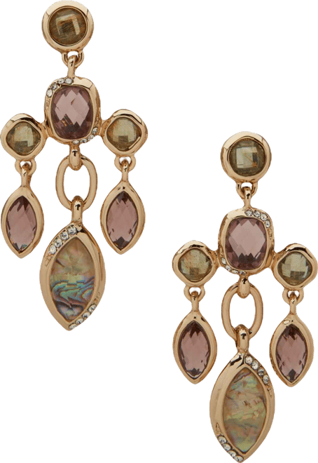 Multi-Stone Crystal Stone Chandelier Earrings