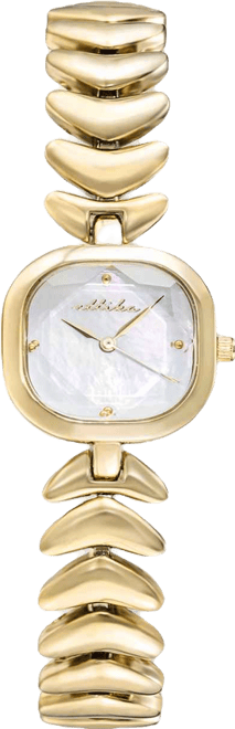 Metal Moderna Gold Plated Bracelet Watch, 80mm