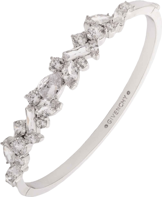 Cubic Zirconia Open Bangle Bracelet