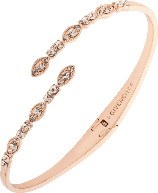 Glass Crystal Bypass Cuff Bracelets (also in Gold-Tone and Rose Gold-Tone)
