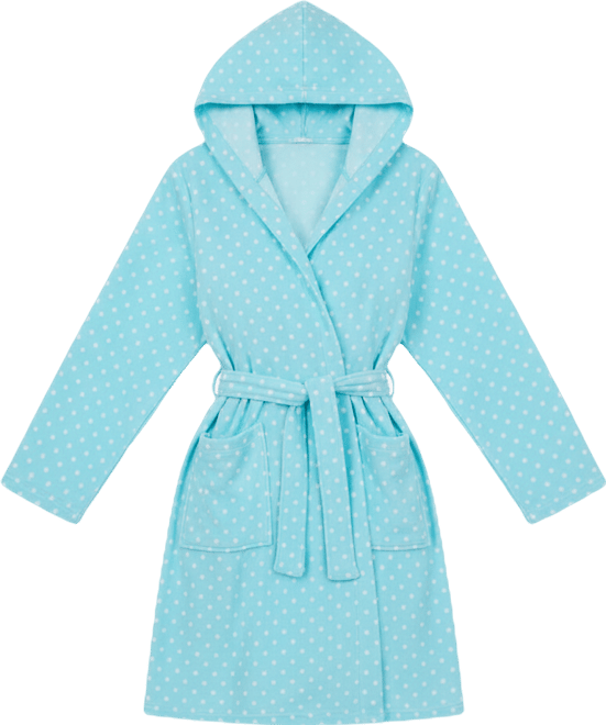 Cuddl Dud Women's Short Long-Sleeve Hooded Wrap Robe