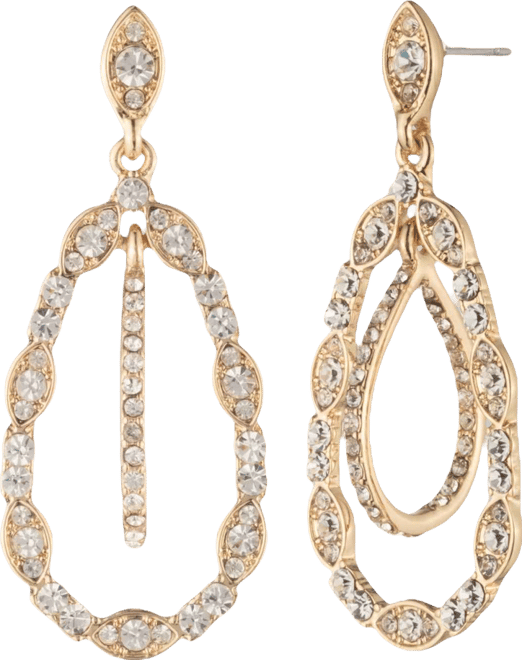 Glass Crystal Orbital Dynamic Earrings (also in Silver-Tone and Rose Gold-Tone)