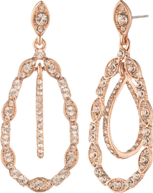 Glass Crystal Orbital Dynamic Earrings (also in Silver-Tone and Rose Gold-Tone)