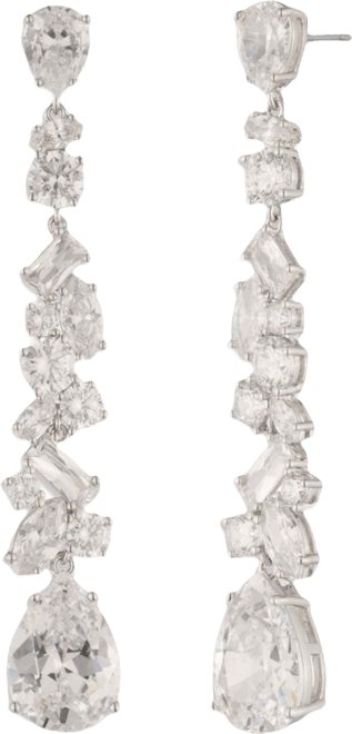 Cubic Zirconia Linear Earrings