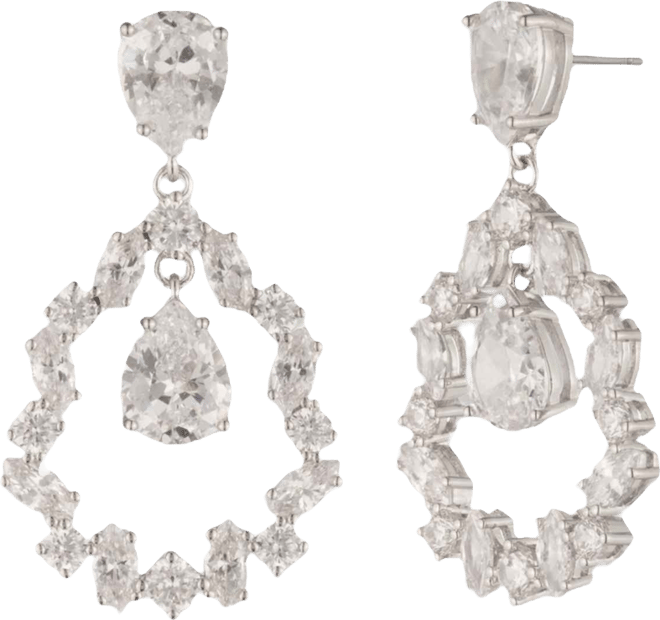 Cubic Zirconia Orbital Earrings