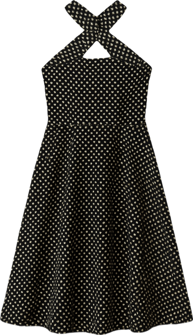 Women's Embroidered Halter Neck Dress