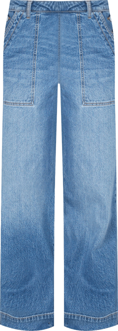 Women's Sea Plume Fixed Waist Denim Mid-Rise Jeans