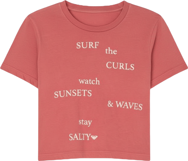 Women's Surf Poem Cropped Boxy Short-Sleeve T-Shirt