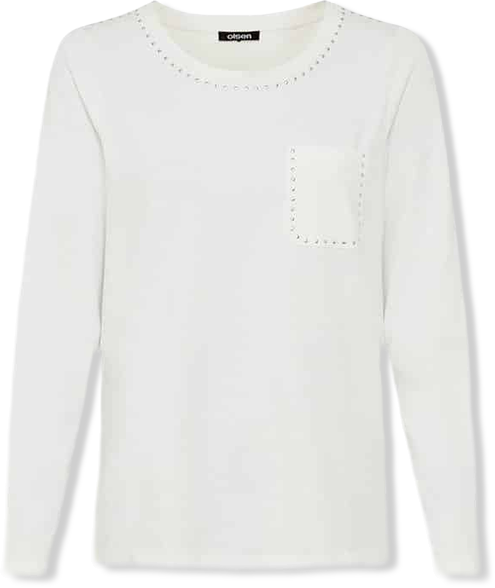 Women's Studded Trim, Casual, Stylish T-Shirt