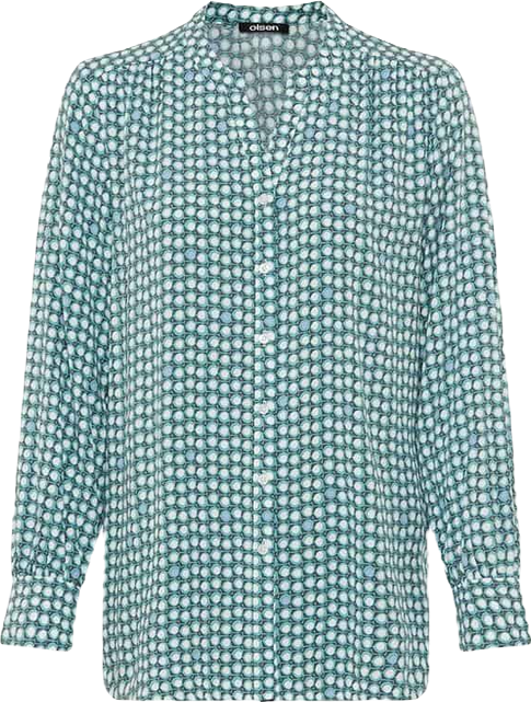 Women's Lightweight Dot-Print Button-Up Shirt tees