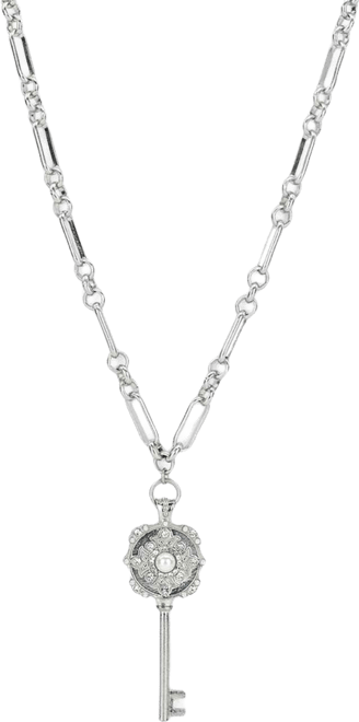 Byzantine Collection Long Key Pendant Necklace