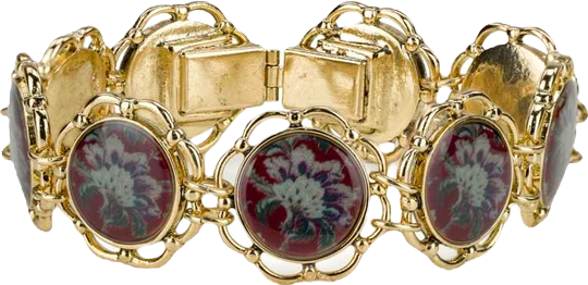 Gold Plated Box Clasp Link Bracelet