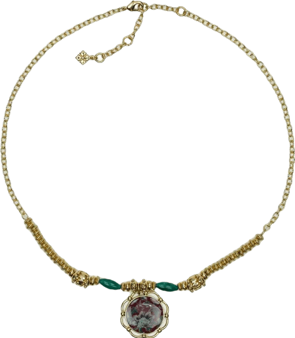 Gold Plated Large Pendant Necklace