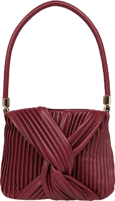 Women's Pleated Knot Box Handle Bag