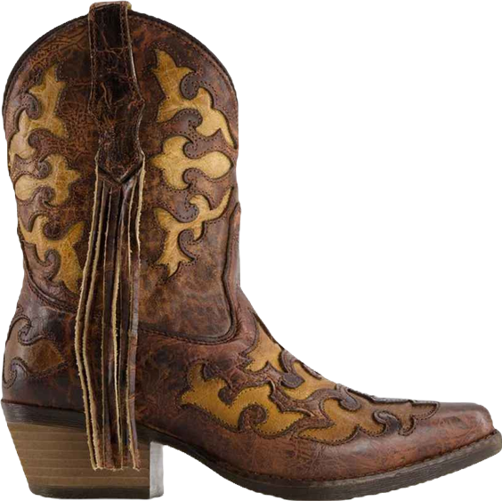 Women's Real Leather Pointed Toe Cowgirl Boots