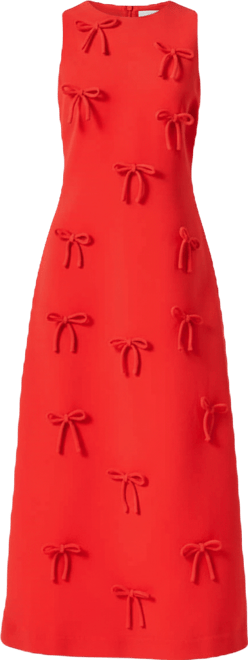 Women's Bow Detailed Sleeveless Midi Dress