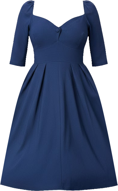 Plus Size Woven Sweetheart Neckline Lamar Swing Dress