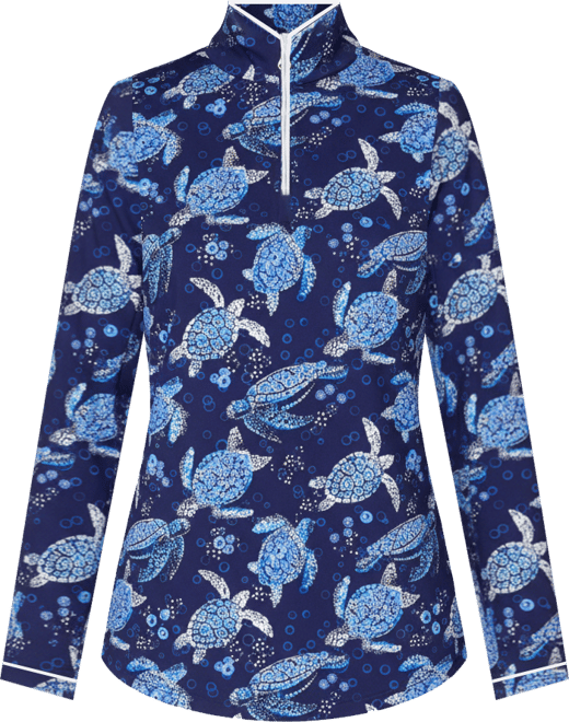 G Lifestyle Binding Quarter Zip Top