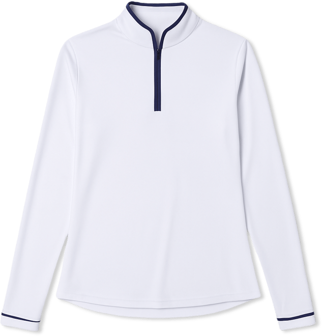 G Lifestyle Binding Quarter Zip Top