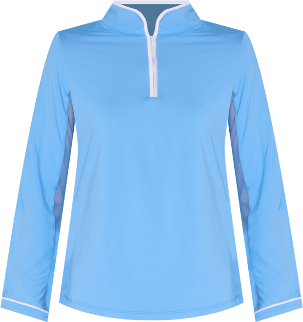 G Lifestyle Binding Quarter Zip Top