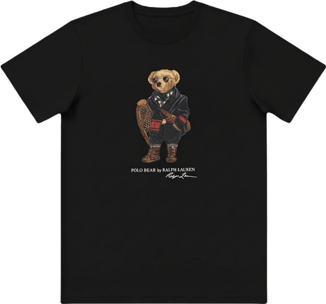Shop Polo Ralph Lauren Holiday Bear Graphic Tee 710981800001-BLK
