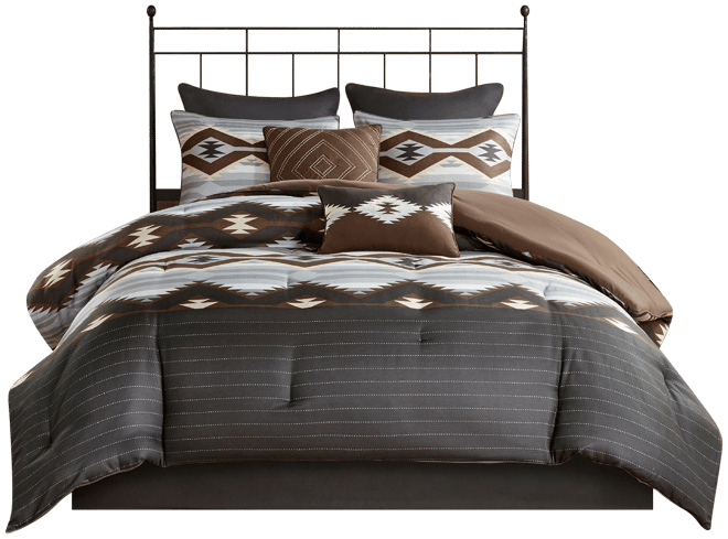 Woolrich Bitter Creek California King Comforter Set in Grey/Brown