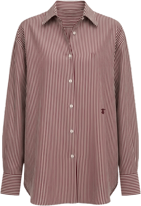 Women's Ancora Red Oversized Striped Shirt