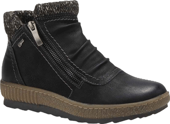 Cleora Water Resistant Dual-Zip Bootie with Faux Shearling Lining