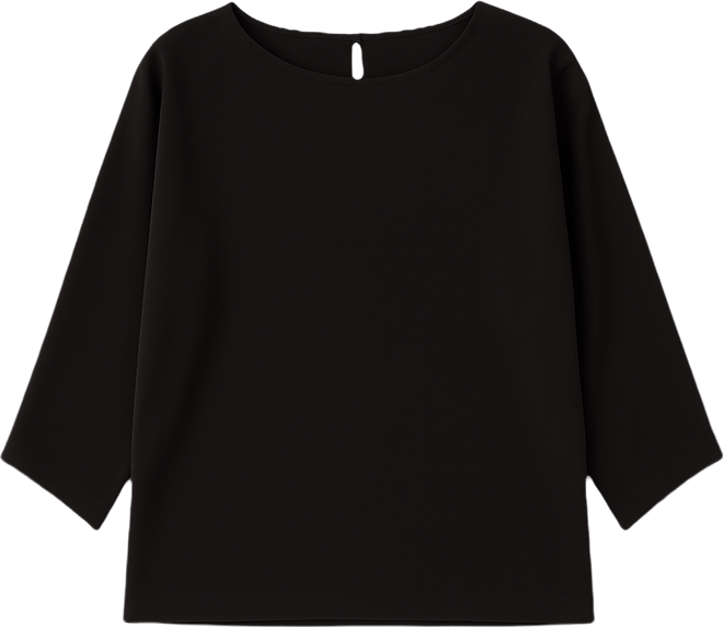 Women's Dolman 3/4-Sleeves Round Neck Top