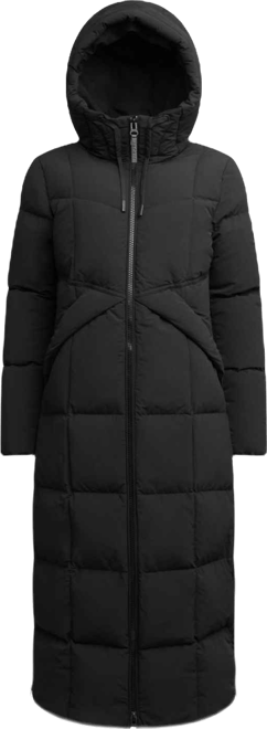 Women's Black Star Extra Long Down Coat