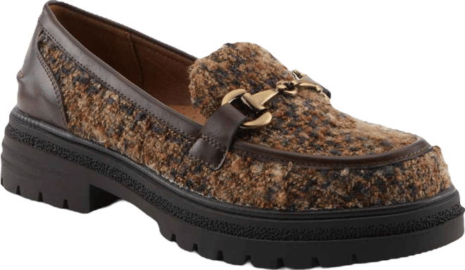 Women's Nacarri Boucle Horsebit Loafers with Lug Sole