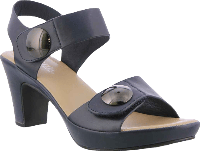 Women's Dade Metallic Button Platform Sandals with Adjustable Straps