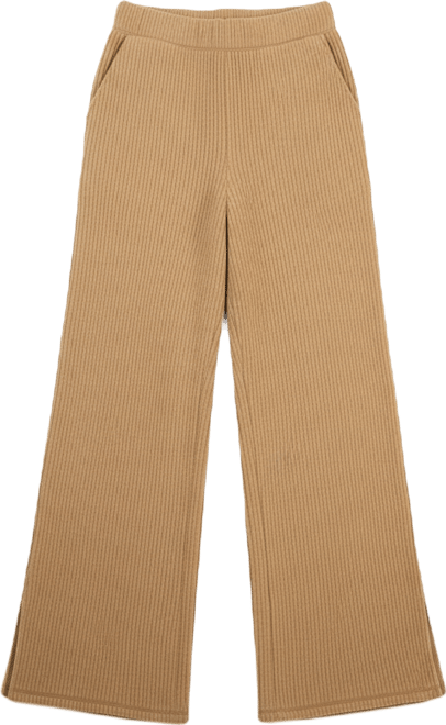 Women's High-Rise Wide-Leg Knit Pants