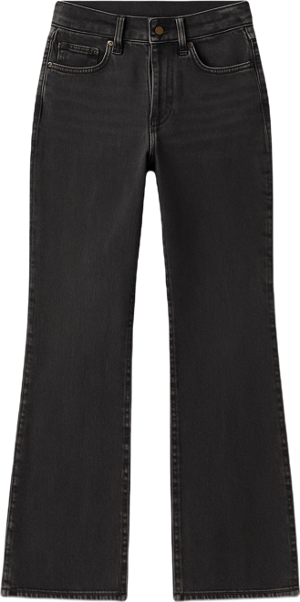 Juniors' Middy Loose Mid Rise Bootcut Jeans