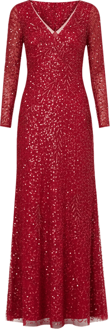 Petite V-Neck Beaded Dress