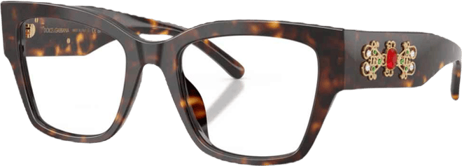 Dolce Gabbana Women's Butterfly Eyeglasses, DG3435B