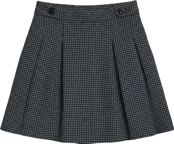Women's Pleated Zippered Mini Skirt