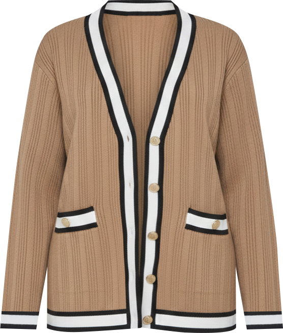 Plus Size V-Neck Button Front Cardigan