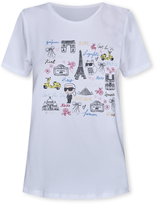 Women's Mixed Motif Printed T-Shirt