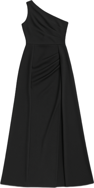 Petite One Shoulder A-Line Long Dress