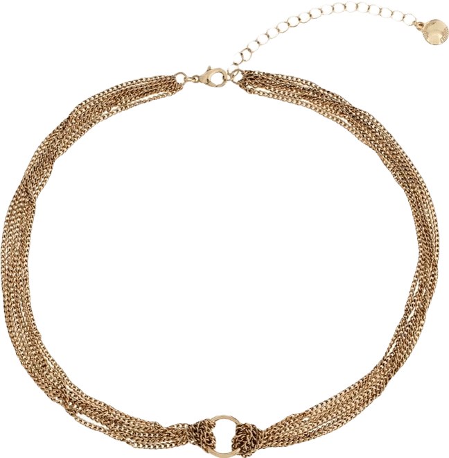 Gold Knot Layered Chain Necklace