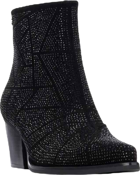 Women's Suede Heeled Ankle Booties