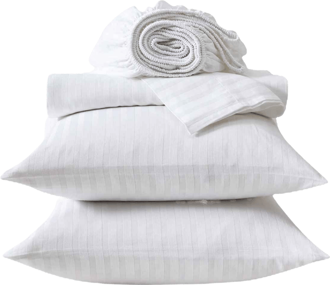 Solid Dobby Stripe T290 4-Pc. Sheet Set, King