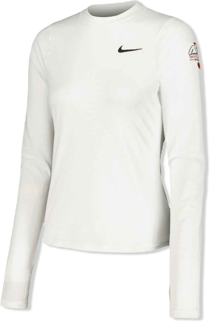 Women's White Arnold Palmer Invitational Uv Victory Printed Performance Long Sleeve Top