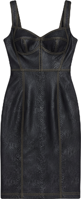 Women's Sweetheart Denim Corset Sheath Dress