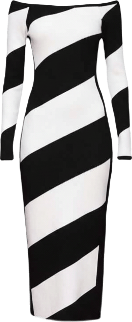 Women's Off-The-Shoulder Midi Sweater Dress