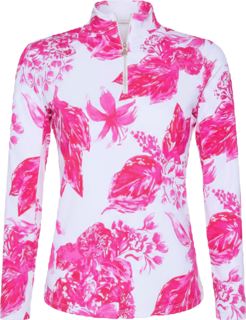 G Lifestyle Women Long Sleeve Mock Neck Top