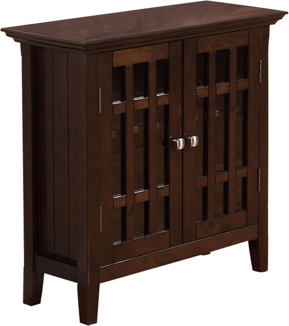 Simpli Home - Bedford Medium Storage Cabinet - Tobacco Brown