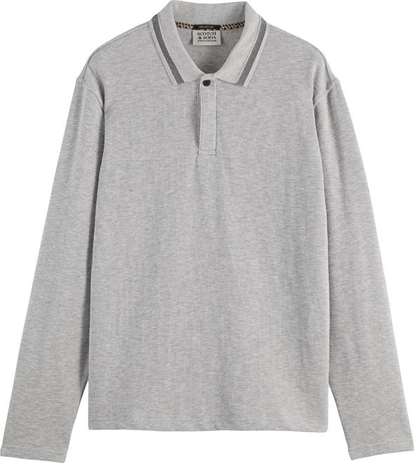 Men's Structured Long Sleeve Polo Shirt