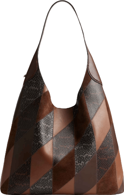 Brooklyn Extra-Large Snakeskin Patchwork Shoulder Bag 39